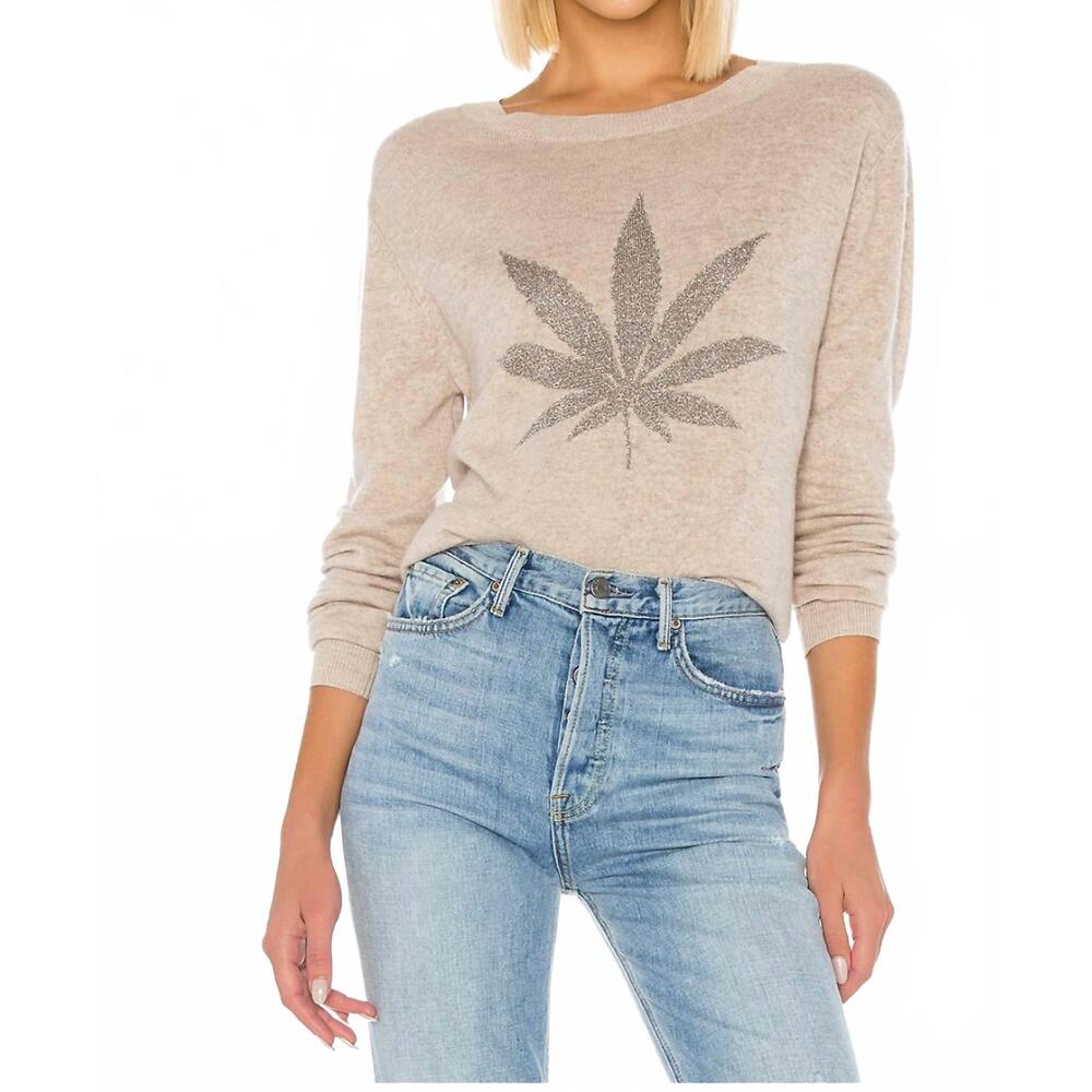 NEW LE SUPERBE pot luck pullover in tan